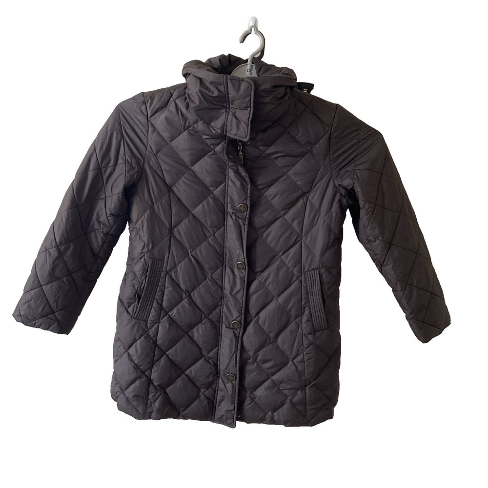 St John's Bay Brown Puffer Down/Feather Filled Knee Length Coat